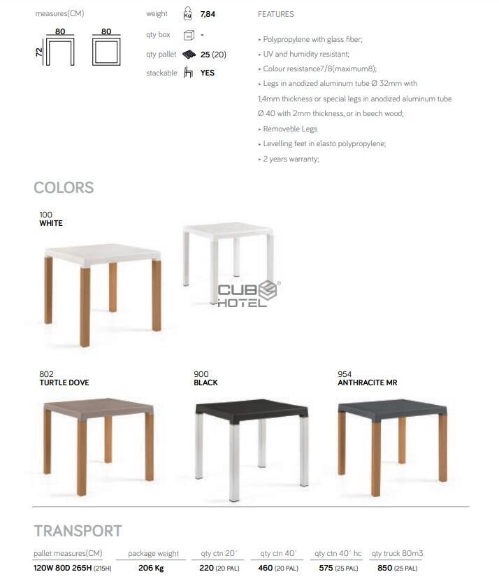 Mesa Empilhável  80X80cm Cubo24