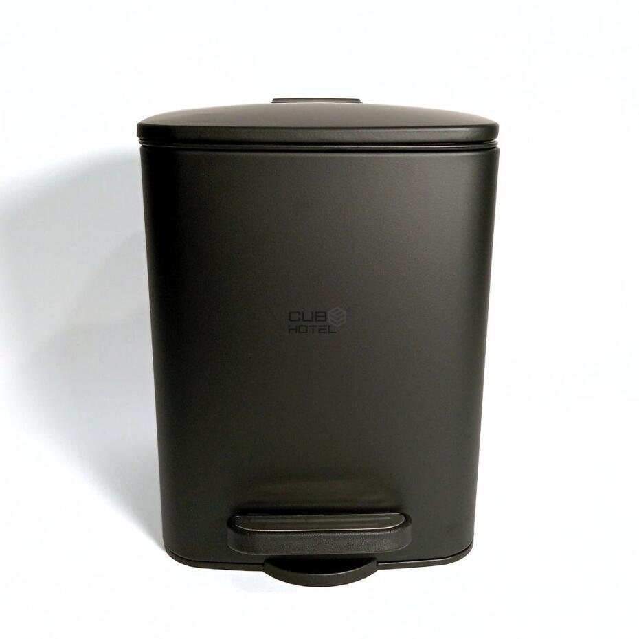 Black Square Bucket 6L Soft Close