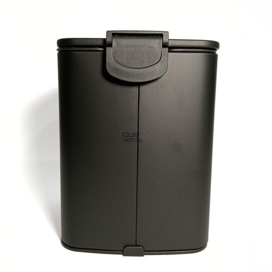 Black Square Bucket 6L Soft Close