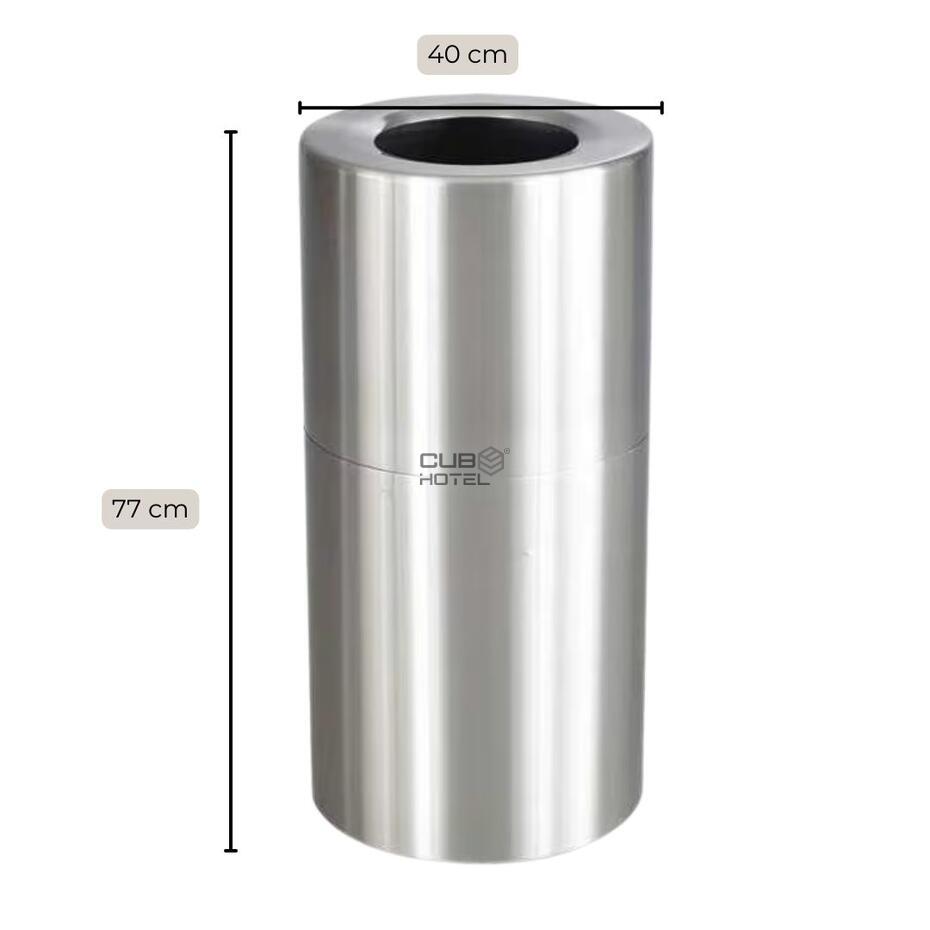 77 cm Stainless Steel Waste Bin