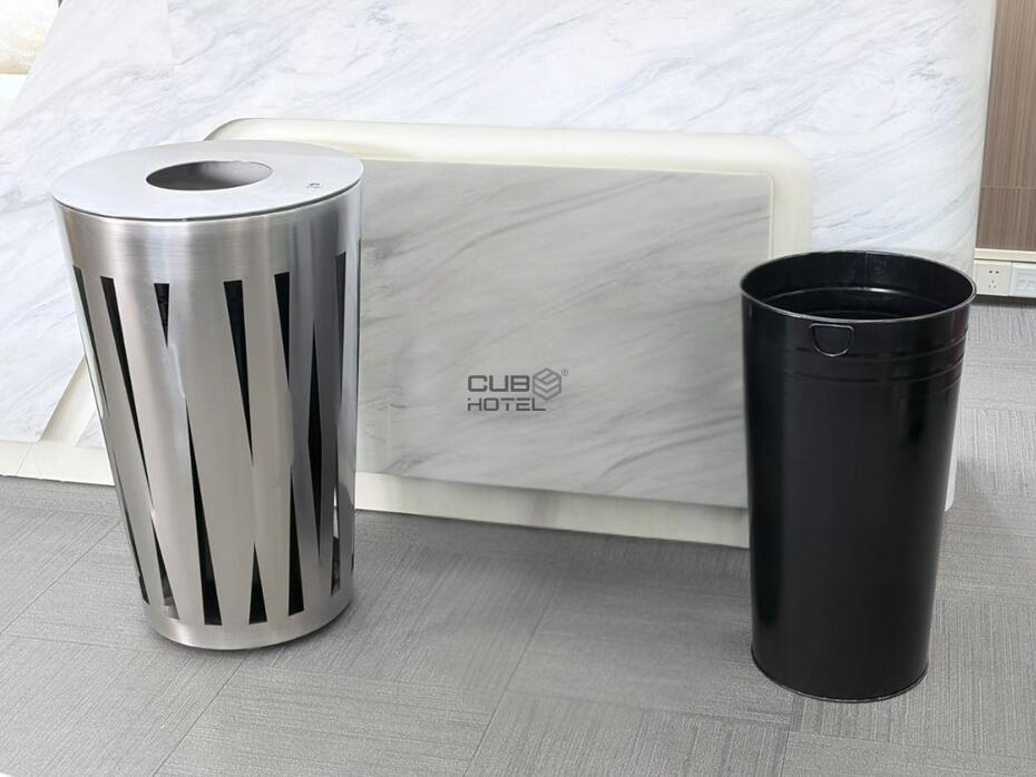 Papelera Exterior 45L Acero Inox Cepillado con Contenedor Interior