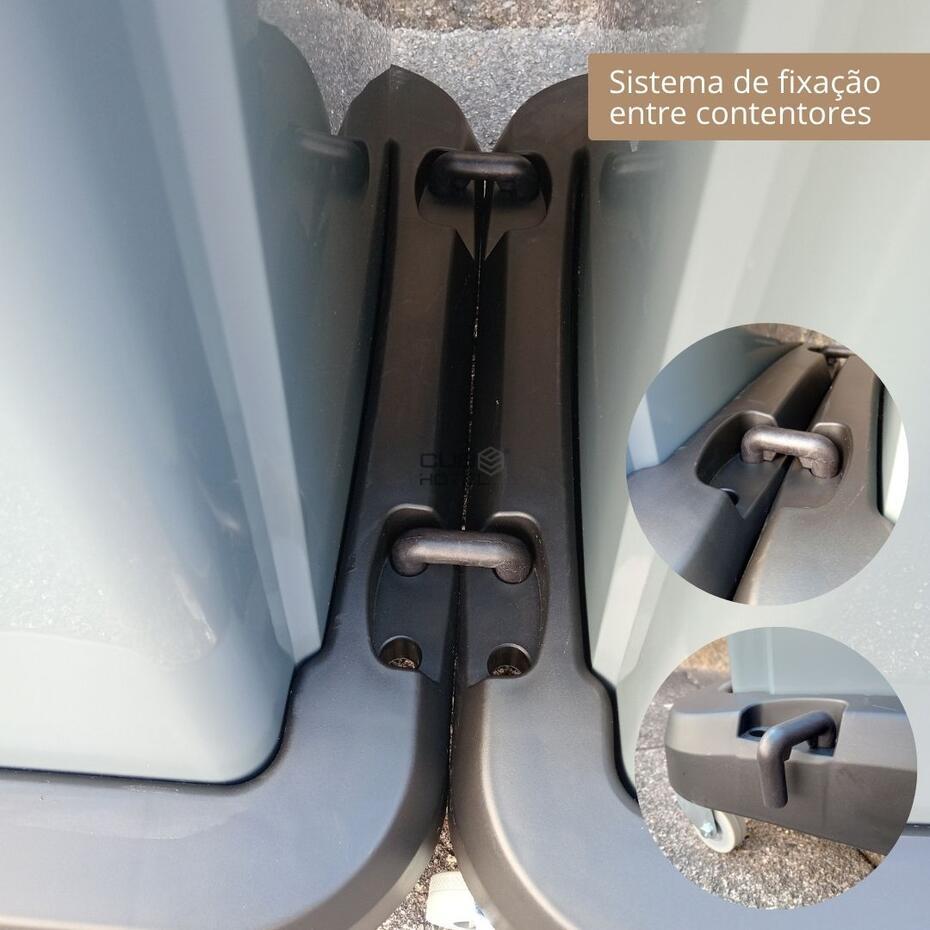 Ecoponto com rodas para Separação Resíduos  3x60L