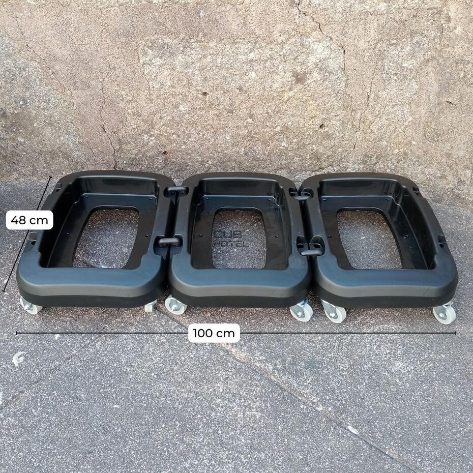 Ecoponto com rodas para Separação Resíduos  3x60L