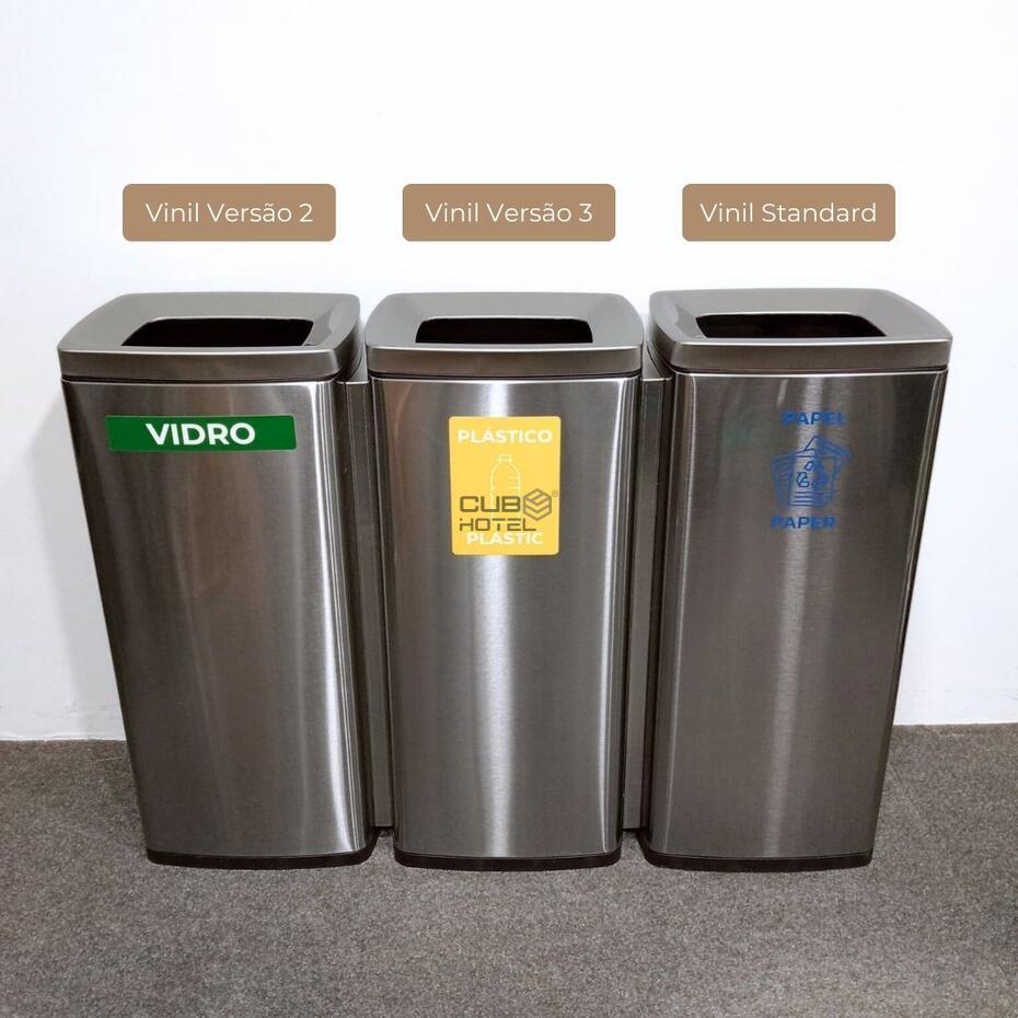 Ecopunto de Acero Inoxidable Anti-Huellas 3x30L