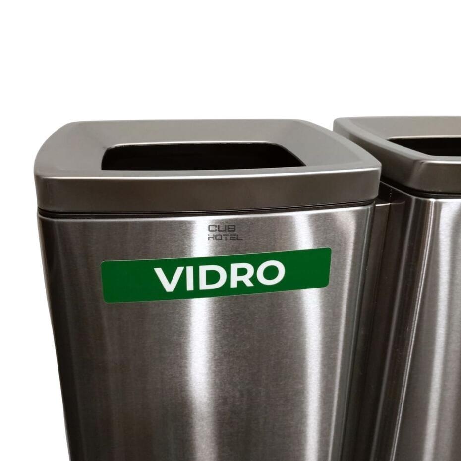 Ecopunto de Acero Inoxidable Anti-Huellas 3x30L