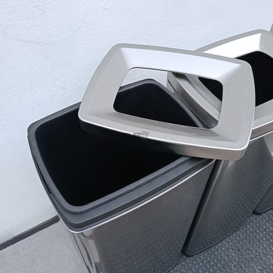 Ecopunto de Acero Inoxidable Anti-Huellas 3x30L