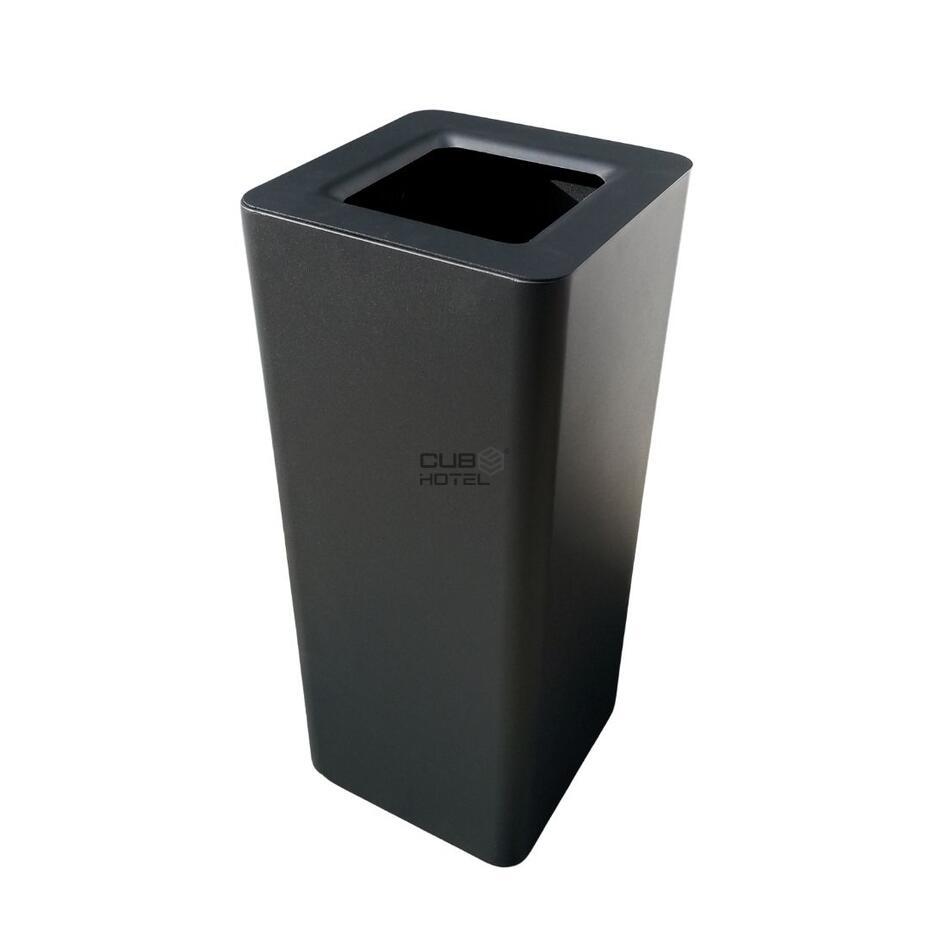 Ecopunto en Acero Pintado Negro con Cubo Interior Galvanizado