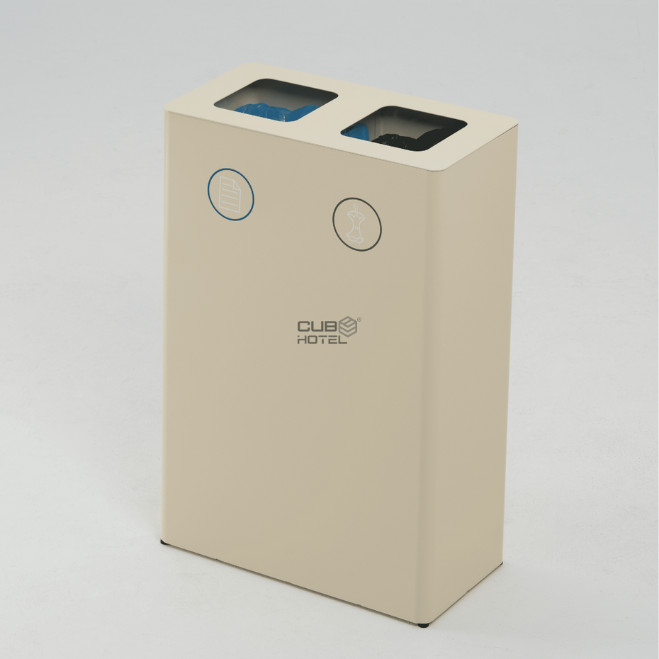 Modular Recycling Bin for Hotels with 2 Compartments