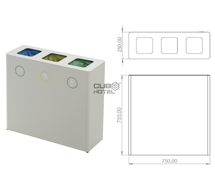 Ecoponto Modular 3 unidades para Hotel