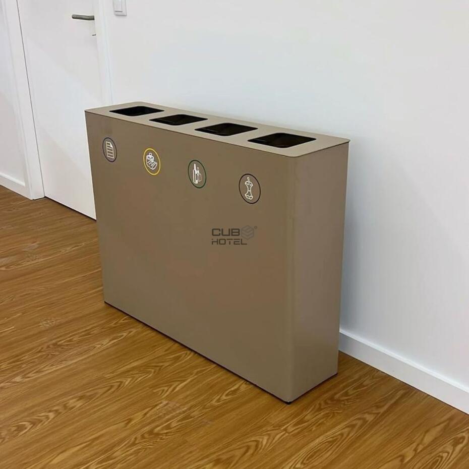 Hotel Recycling Bin 4 Compartments