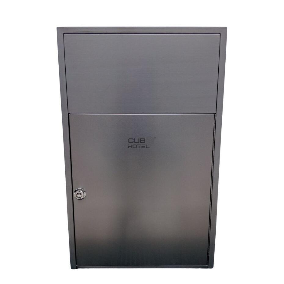 Papelera de Acero Inoxidable con Dos Aberturas – Cubo Interior Galvanizado