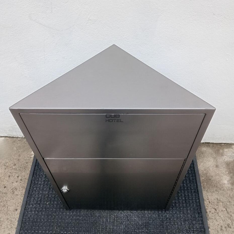 Papelera de Acero Inoxidable con Dos Aberturas – Cubo Interior Galvanizado