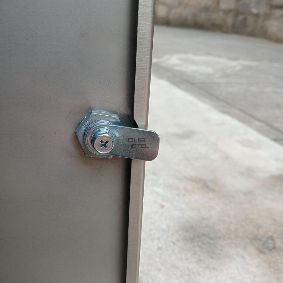 Papelera de Acero Inoxidable con Dos Aberturas – Cubo Interior Galvanizado