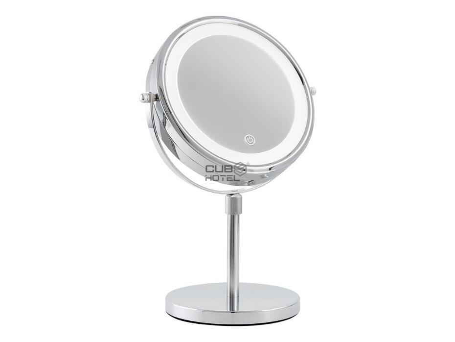 Winchester Chrome LED Table Mirror with Batteries