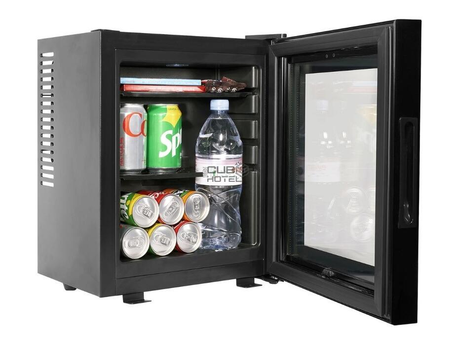 Minibar para Hotel Eton-E de Puerta de Vidrio Negro 10L