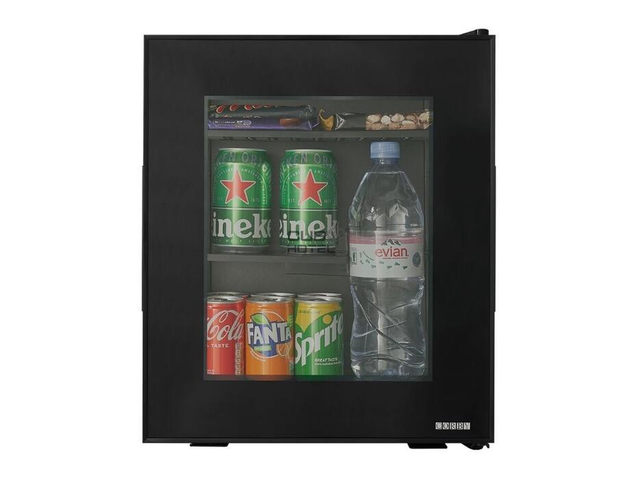 Minibar para Hotel Eton-E de Puerta de Vidrio Negro 10L
