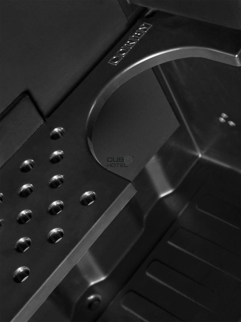 Minibar para Hotel Eton-E de Puerta de Vidrio Negro 10L