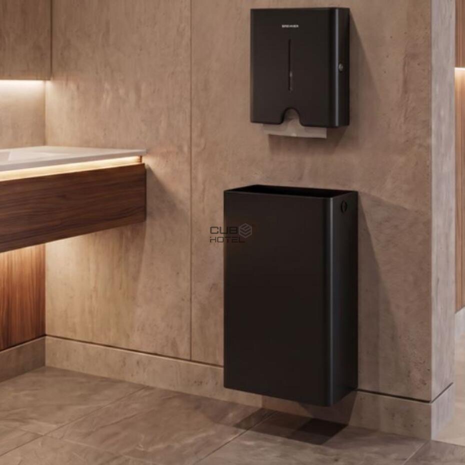 Tera Wall Mounted Bin in Black