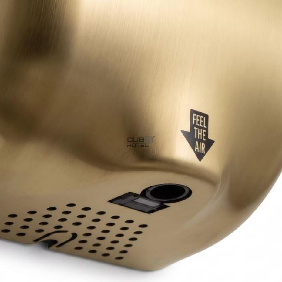 Generic Turbo Hand Dryer in Gold Brass
