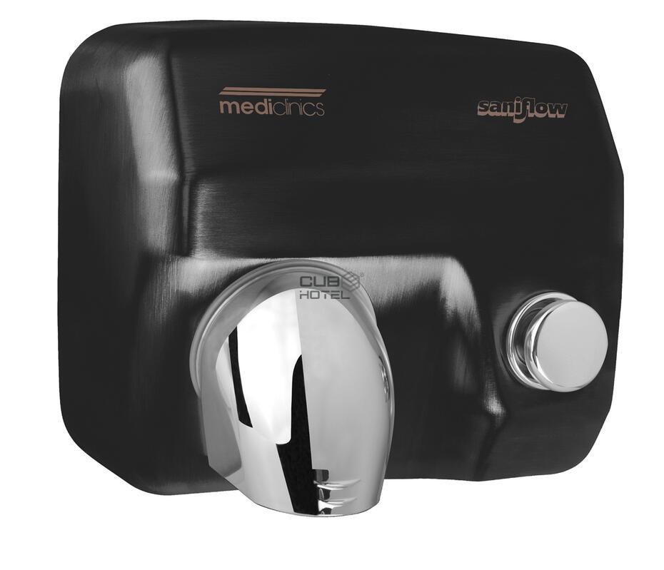Saniflow E05B Mediclinics Black Pulsating Hand Dryer