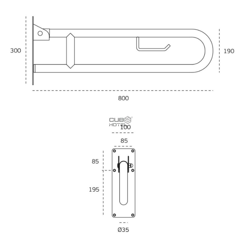 Folding Bar Support With Door Roll