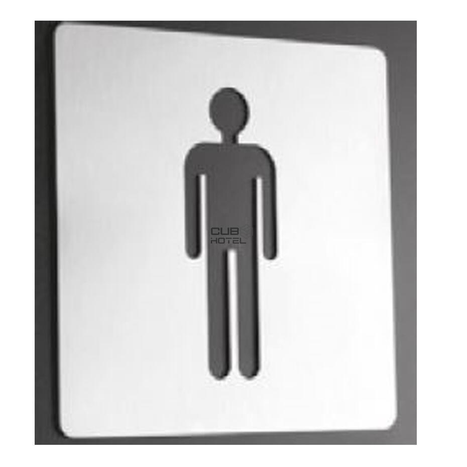 Pictograma WC Mobilidade Reduzida Em Inox 150X150Mm