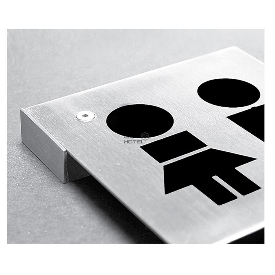Vinyl pictograms applied to stainless steel - 150 x 150mm