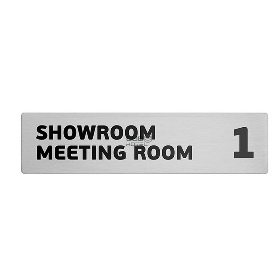 Vinyl pictograms applied to stainless steel. Wall-mounted with adhesive - 300 x 75