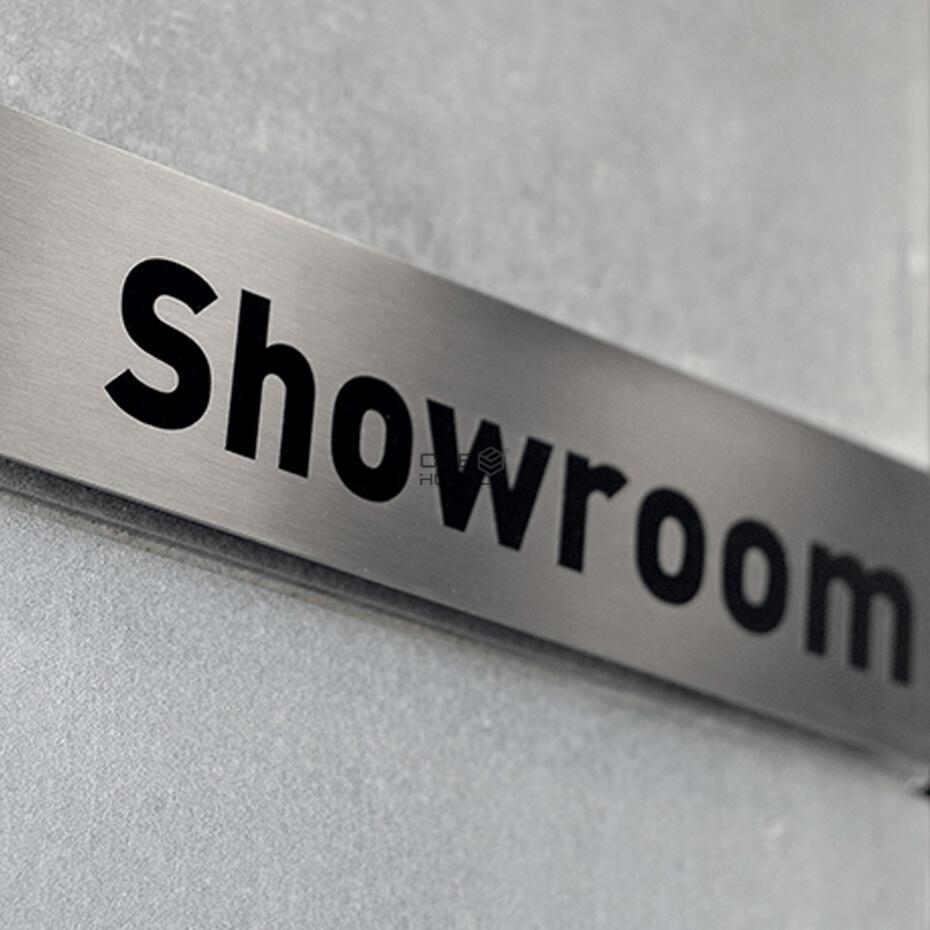 Vinyl pictograms applied to stainless steel - 300 x 65mm