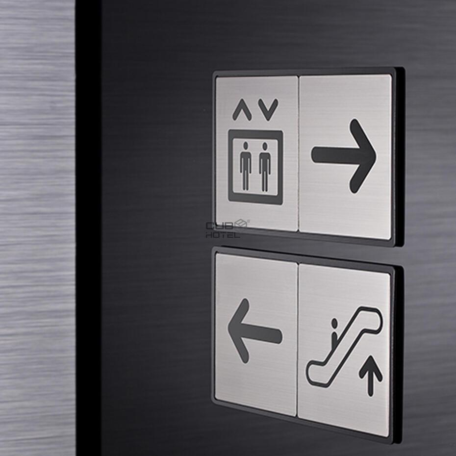 Simple pictogram sign with ABS support and hidden fixings - 165 x 165mm