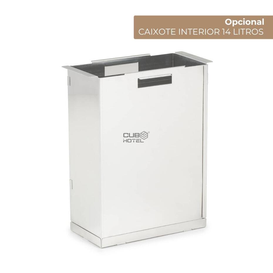 Recycling bin 3x60L Black/Bamboo