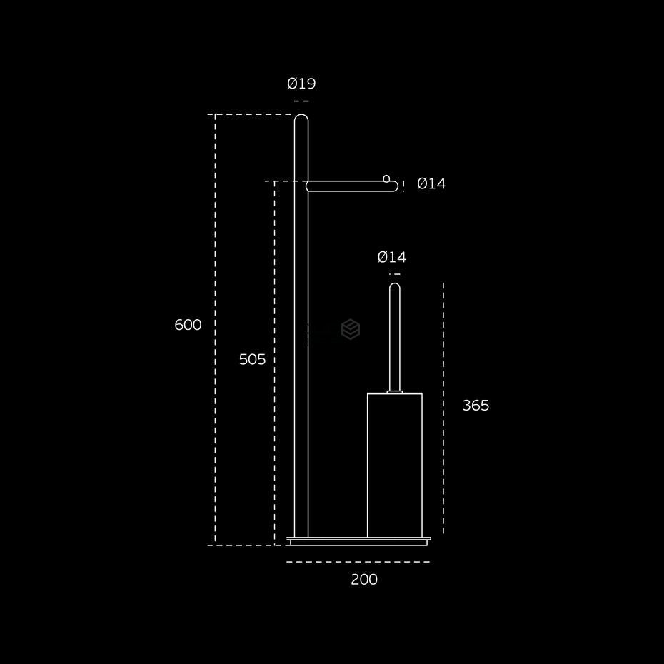 Satin-finished Stainless Steel Roller Holder