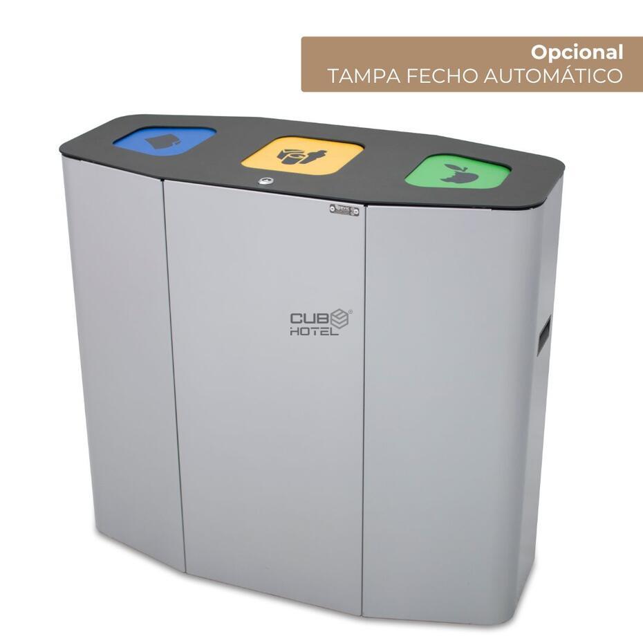 Ecopoint Munich 3 Compartments in Galvanized Steel 160L