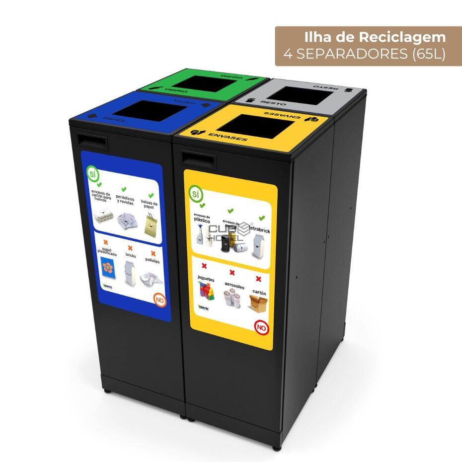 Turin Recycling Bin 65L