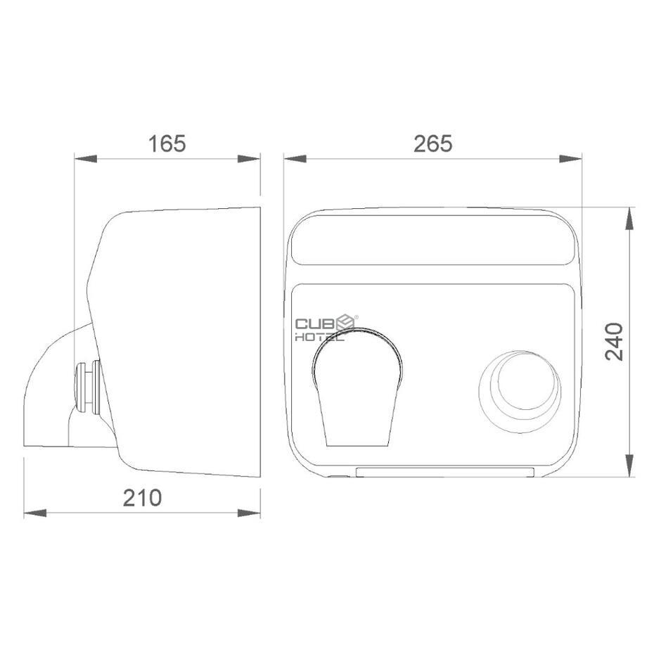 Secador Mãos Inox Cyclon C/ Bocal C/botao 2450W
