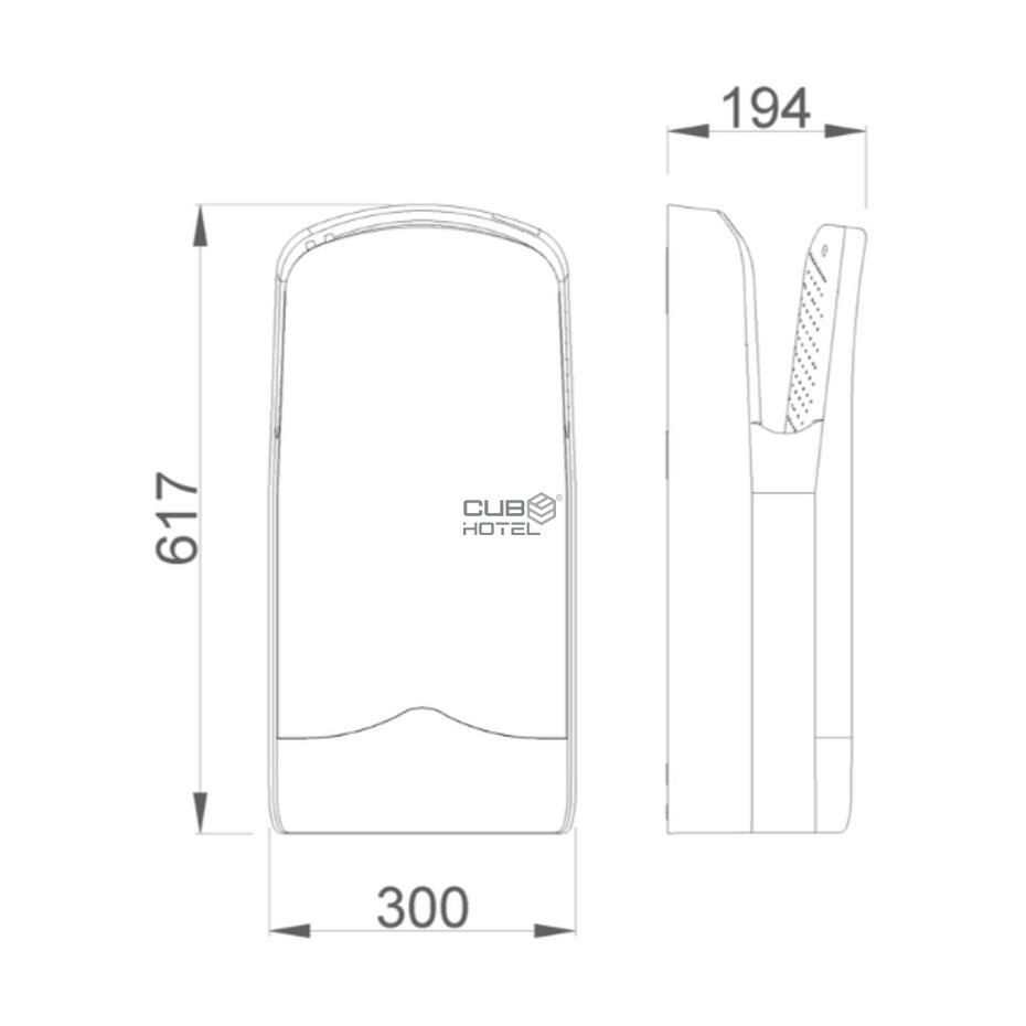 Secador Mãos V-Jet Abs Branco