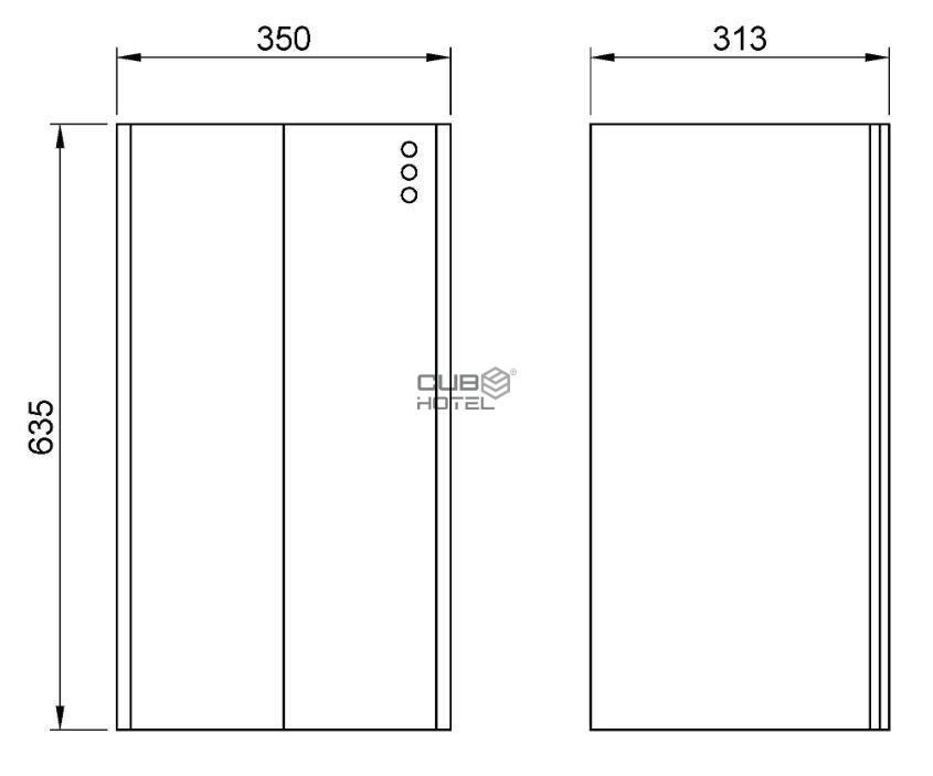 Balde Inox 65L de parede EVO 