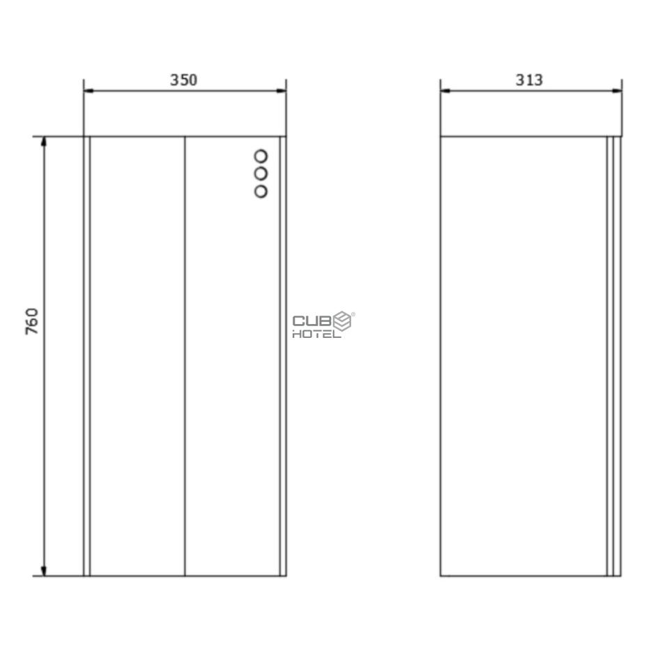 Papelera Mural 80L Acero Inox EVO