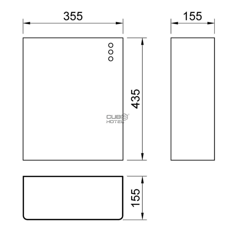 Polish Finished Stainless Steel Wall Mounted Bin 23 Liters