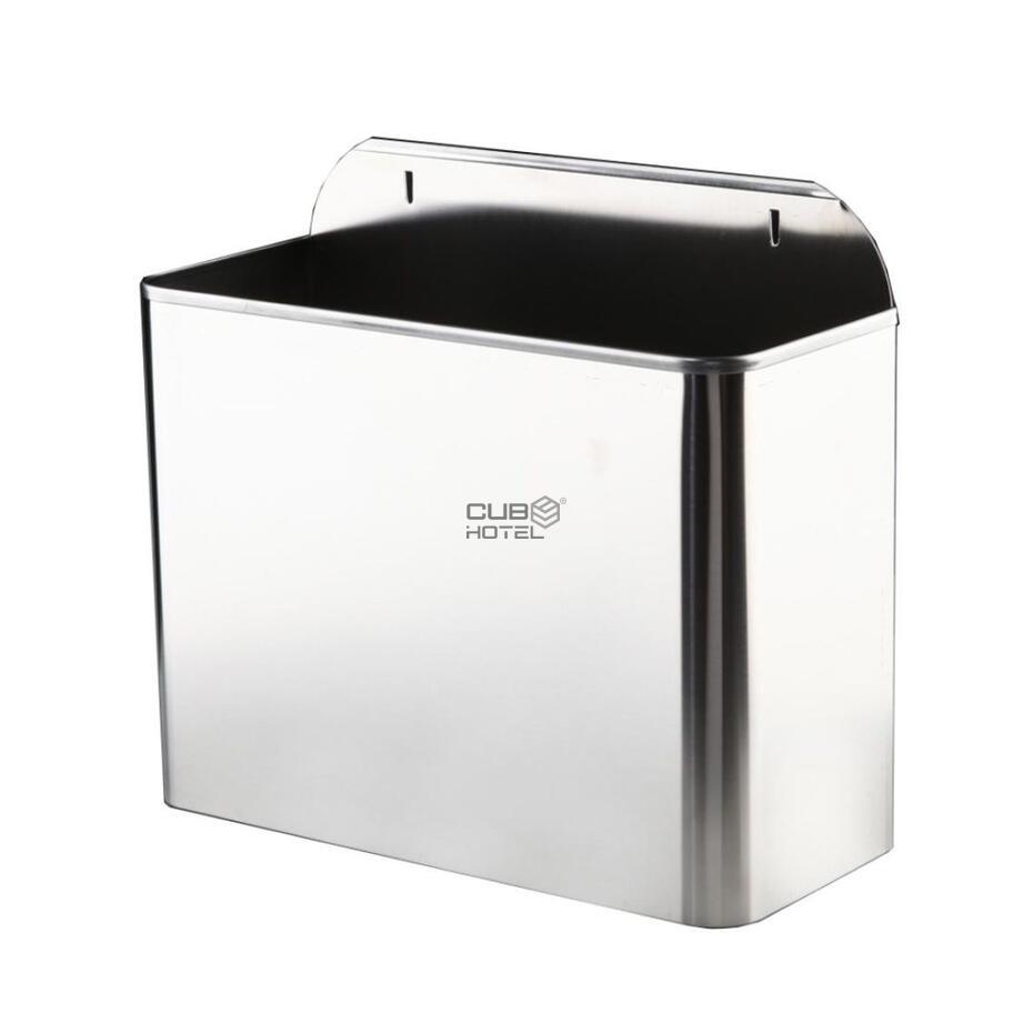 11L Wall-Mounted Brushed Stainless Steel Bin