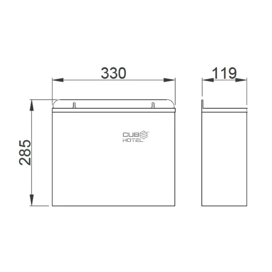 11L Wall-Mounted Brushed Stainless Steel Bin