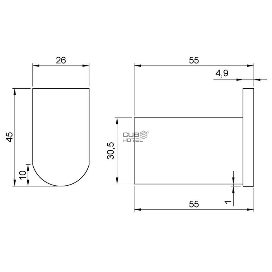 Percha de Aluminio Negro Capri
