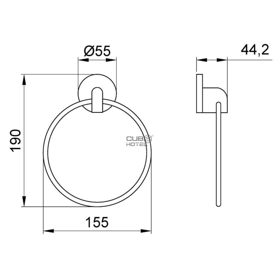 Polish Finished Zamac Towel Hoop