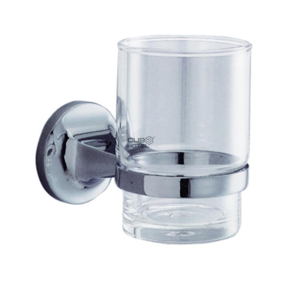 Glass For Toothbrush With Polish Finished Zamac Support