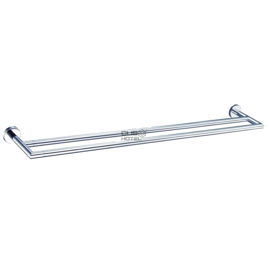600 Mm Polish Finished Zamac Double Towel Rail