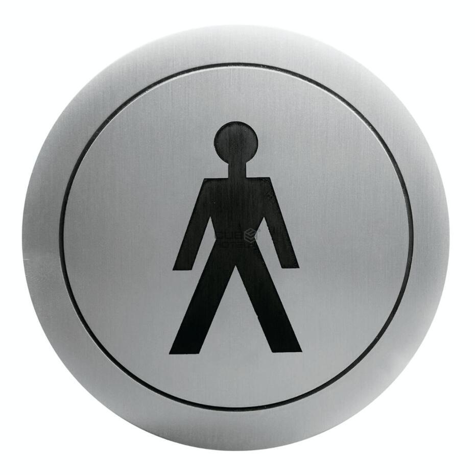 Pictograma WC adesivo Homem Aço Inox