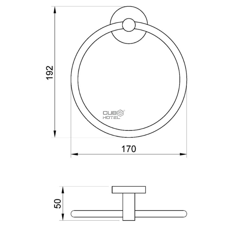 Satin Finished Stainless Steel Towel Hoop