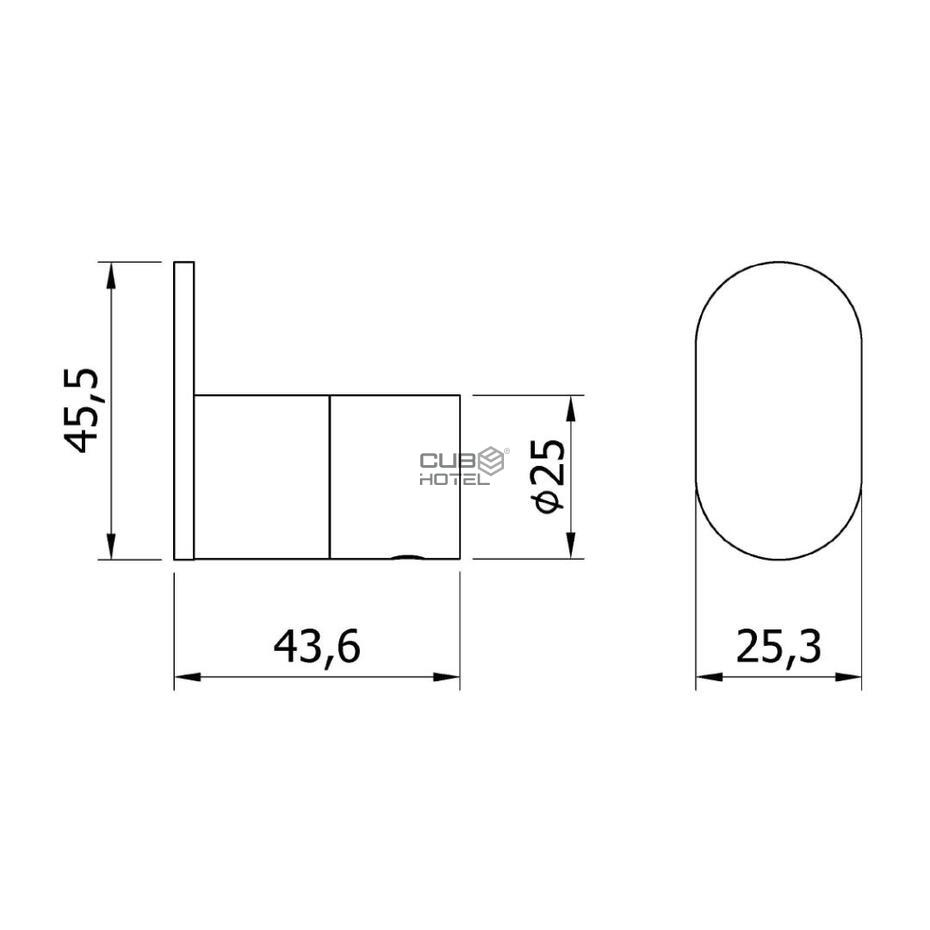 Dark Metal Wall Hook Verona Series