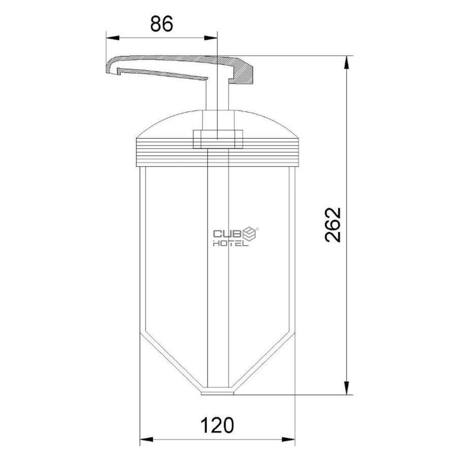 Doseador Gel Desinfetante Parede POLIPROPILENO 1500 ml