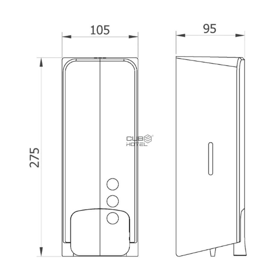 Manual Soap Dispenser Black 1000ml